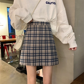 Váy ngắn thời trang Check Chero cạp cao