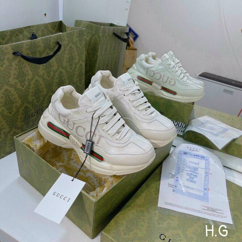 Giày Gúcci đế cao hàng Super đủ phụ kiện sz 35-39