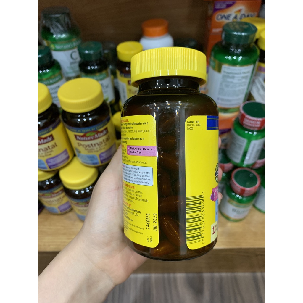 Vitamin Tổng Hợp Cho Mẹ Bầu - NATURE MADE - Prenatal Vitamin + DHA - 110 viên