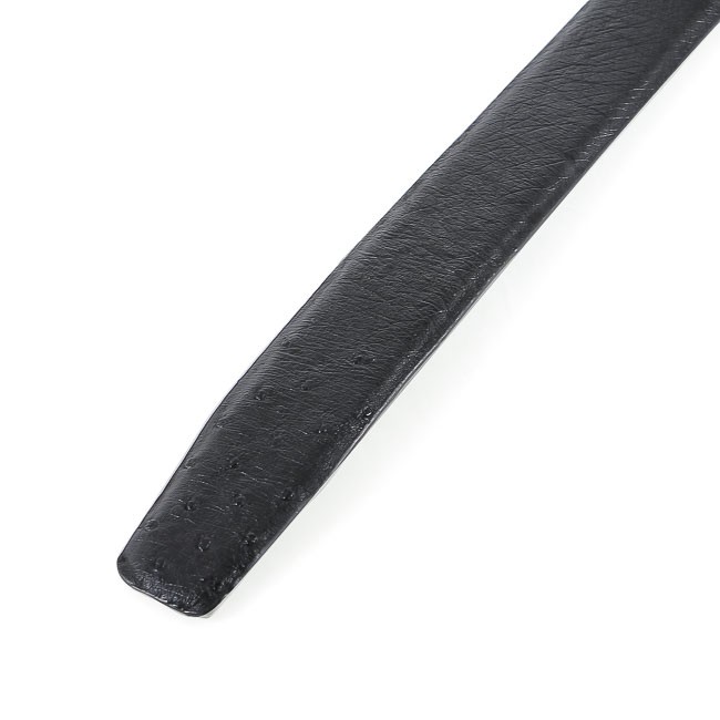 HP4443 - Dây nịt nam da đà điểu Huy Hoàng 3,5P da hột màu đen