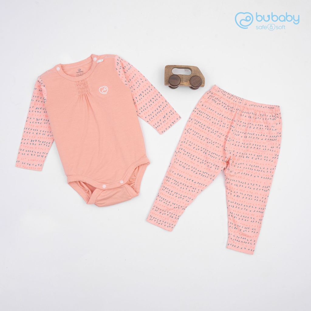 Bộ body chip cài vai Bambus New Moon Bu Baby dành cho bé trai bé gái mềm mại cao cấp