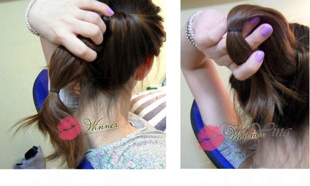 GETNOIVAS 2 Dụng cụ tạo kiểu tóc đuôi ngựa tiện lợi phong cách 2015