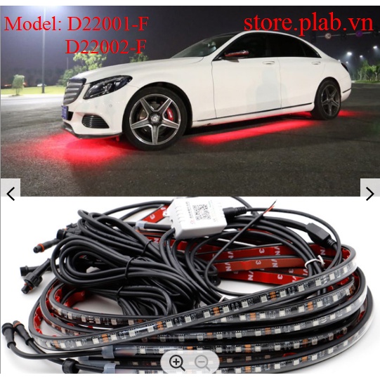 Dải đèn LED RGB gắn dưới gầm xe ô tô có điều khiển