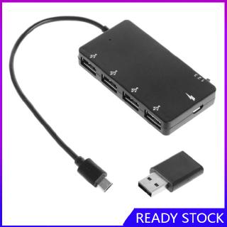 FL【COD Ready】Hub sạc 4 cổng micro USB OTG đa năng cho điện thoại, máy tính bảng Windows, Android