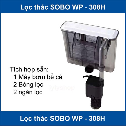 Lọc thác SOBO 308H, lọc treo cho bể cá