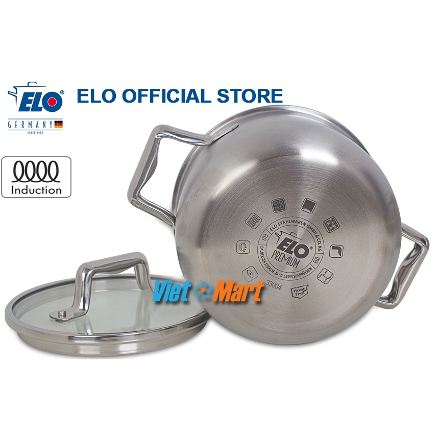 Bộ Nồi Bếp Từ ELO Multilayer 4 Chiếc Inox 304 của Đức
