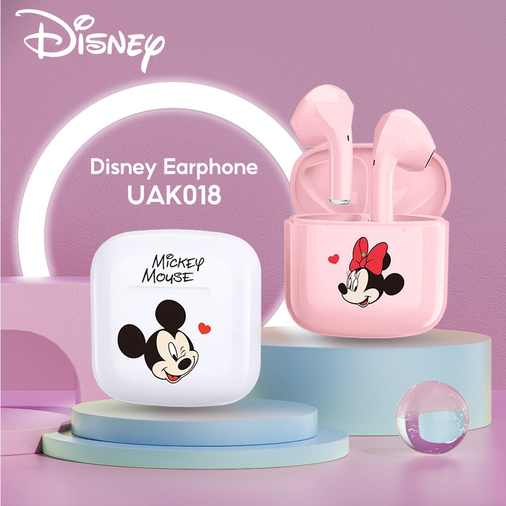 Tai nghe không dây Mini UKA018 TWS Kèm Mic Họa Tiết Hoạt Hình Disney