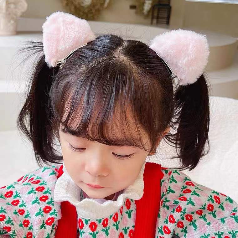 Kẹp tóc hình tai mèo màu sắc ngọt ngào phong cách Hàn Quốc cho nữ