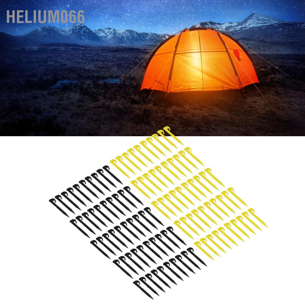 Helium066 50 chiếc Lều nhựa Chốt 5.5in Cọc cát răng cưa Độ bền cao ABS ngoài trời Bãi biển Spike đinh để cắm trại bạt