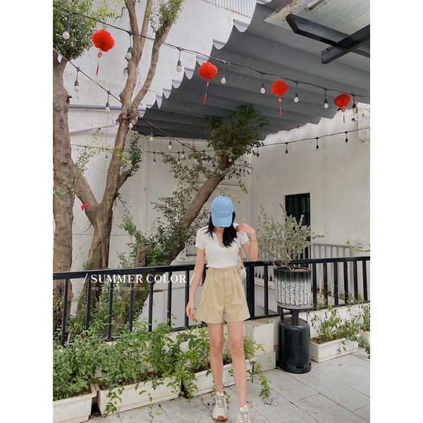 Quần Sooc kaki cúc nhựa (965)