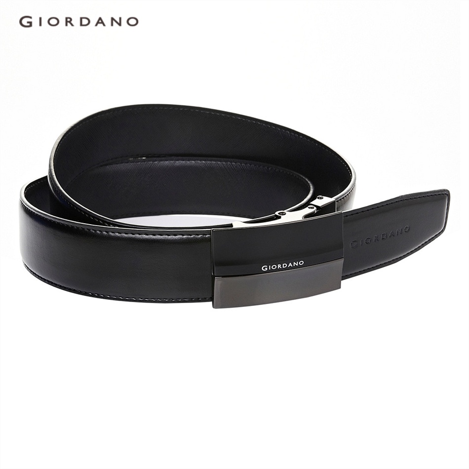 Dây thắt lưng nam khóa tự động bằng chất synthetic leather da xịn thời trang thương hiệu Giordano Free Shipping 95132522