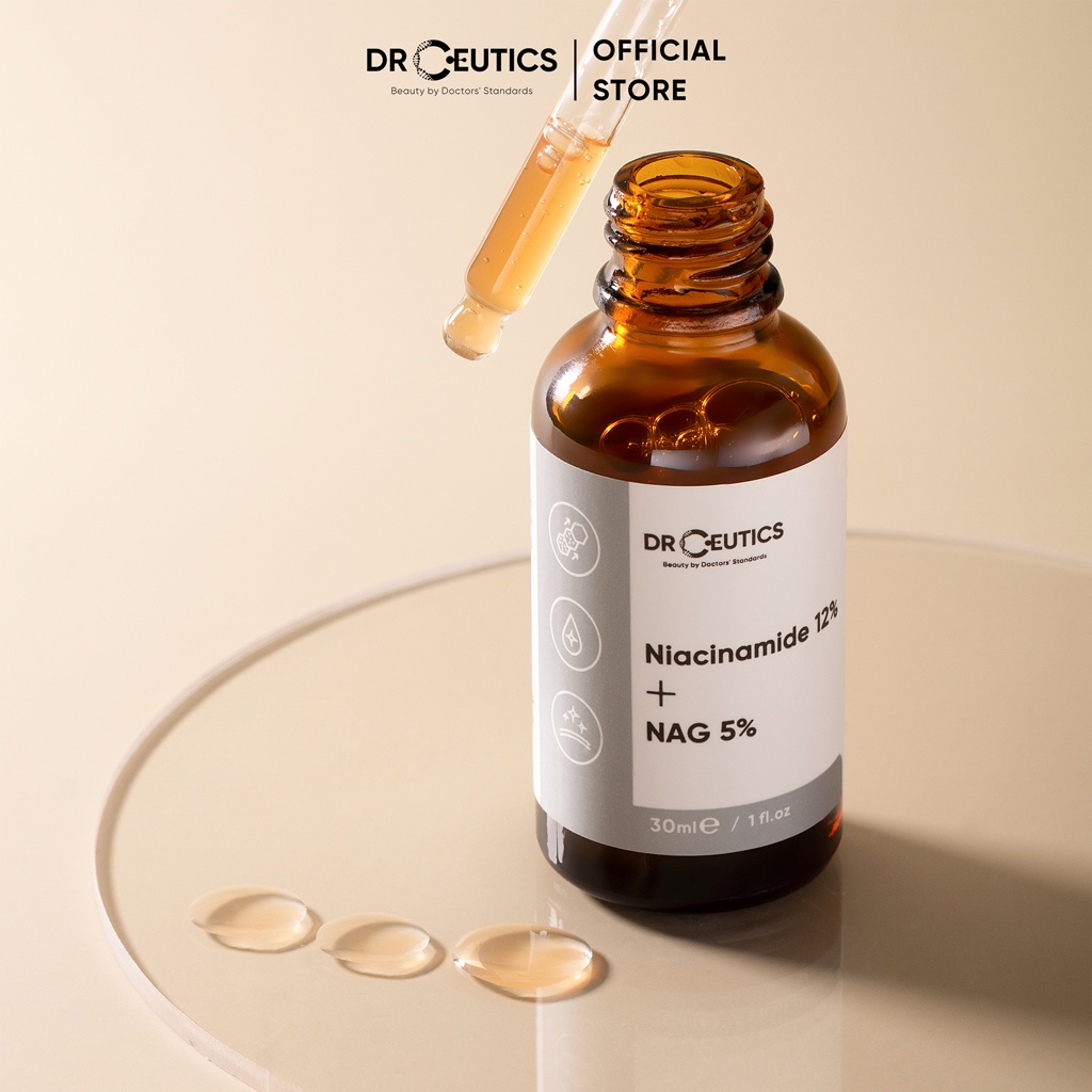 Serum DrCeutics Niacinamide 12% + NAG 5% Giảm Thâm Sáng Da Kiềm Dầu