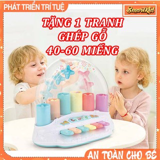Đàn piano cho bé bắn ngôi sao_tặng tranh ghép gỗ 60 mảnh