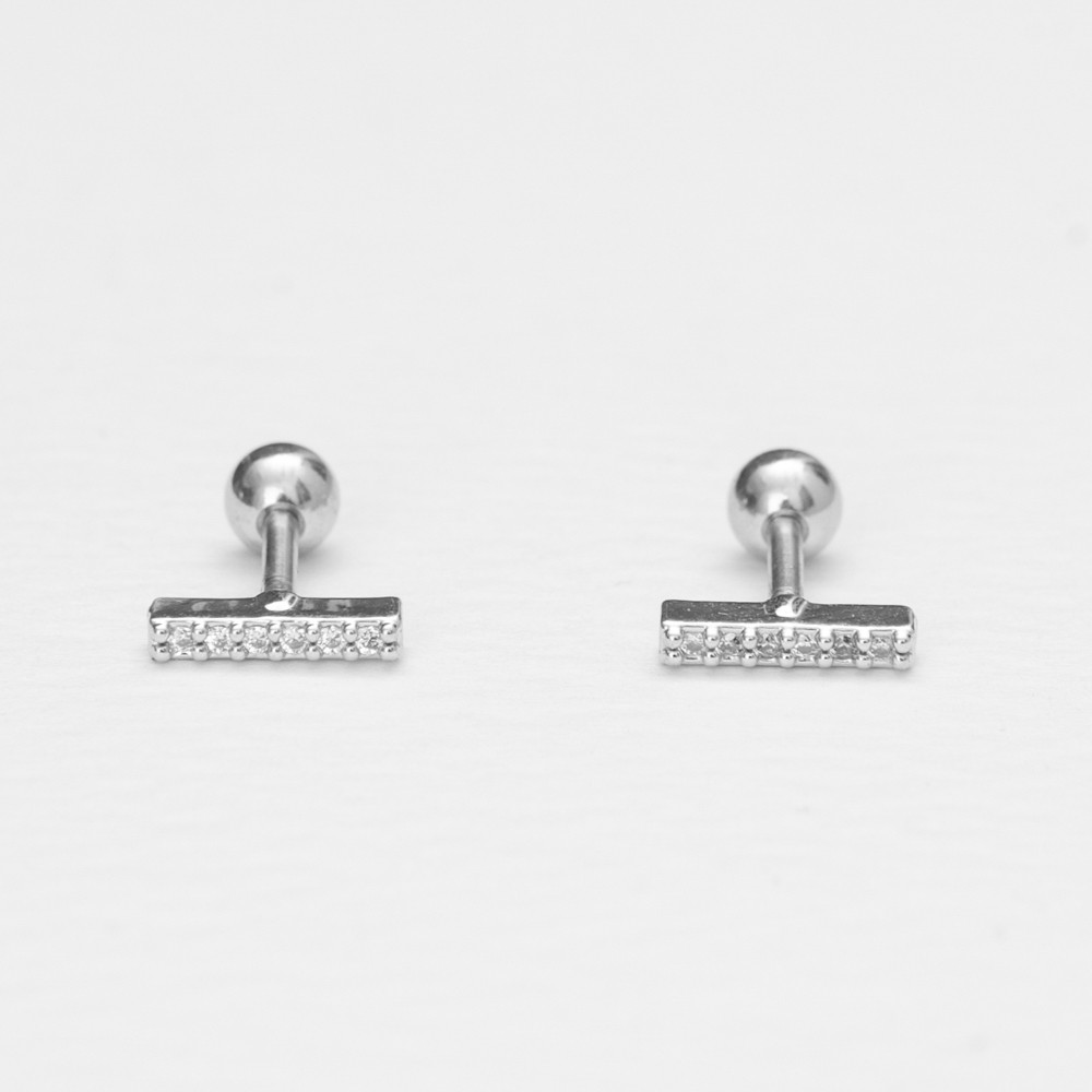 Khuyên tai đá Stick Diamond Earring