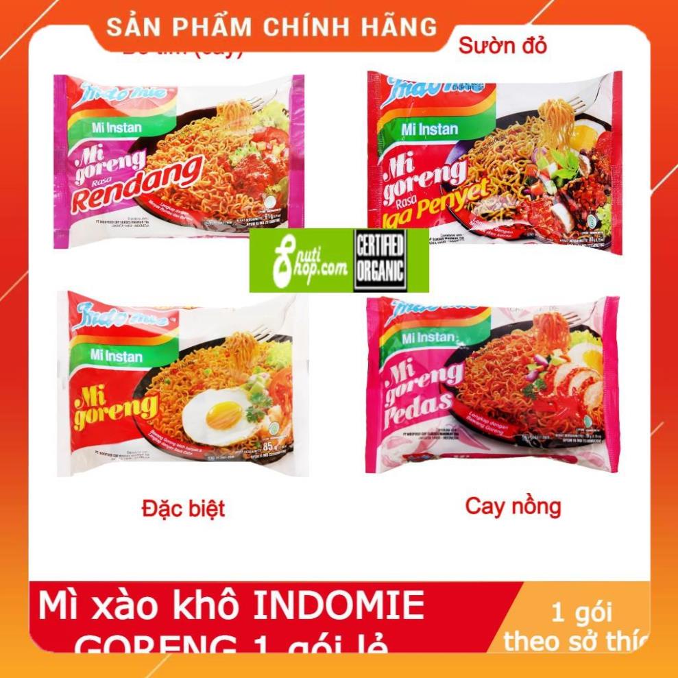 Mì xào Indomie Goreng Idonesia gói lẻ đủ 4 vị