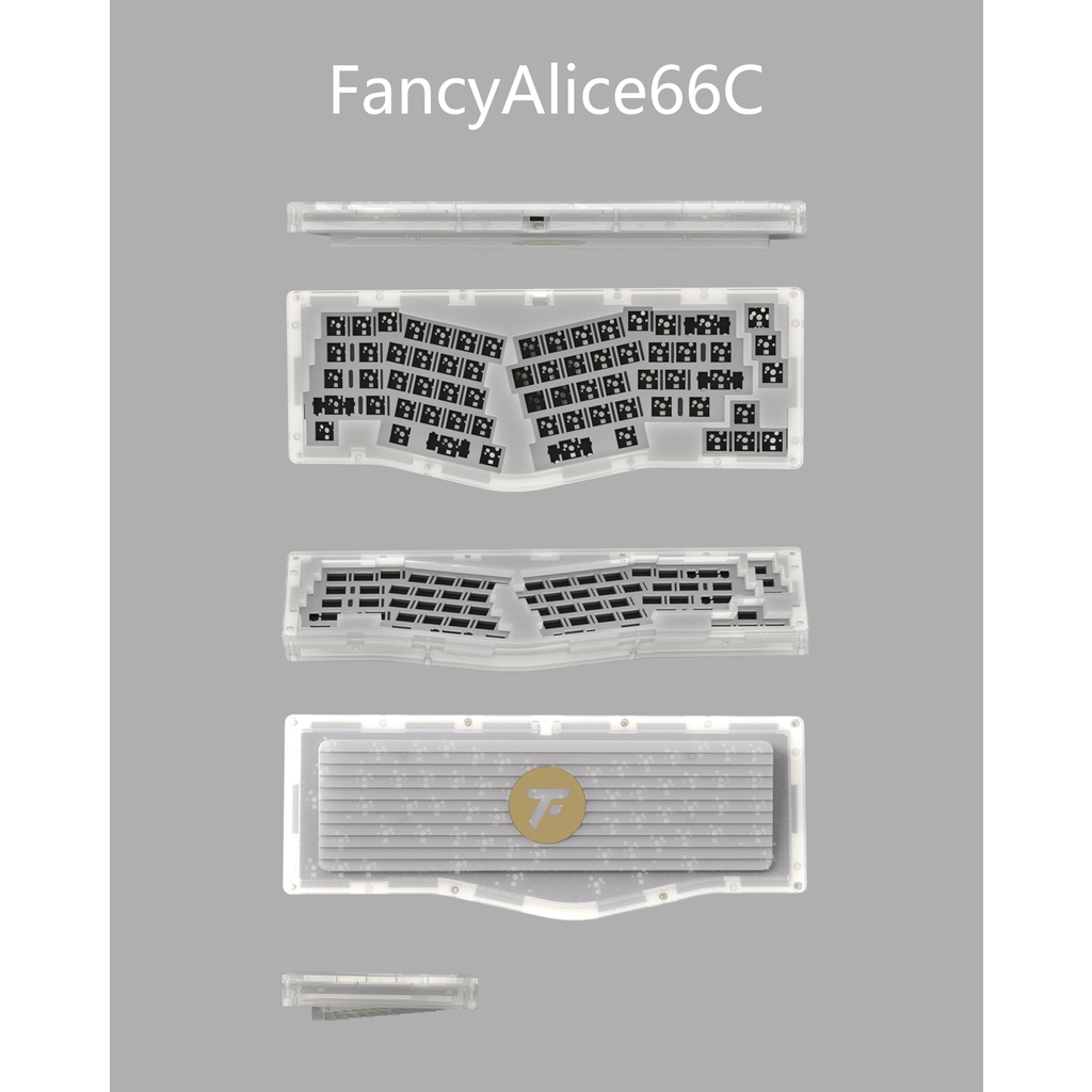 Bộ Bàn Phím Cơ Alice66C Bằng acrylic Alice/Arisu RGB Có Thể Điều Chỉnh Được
