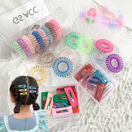 Set 10 kẹp tóc nhiều màu nhiều kiểu dáng tùy chọn dễ thương