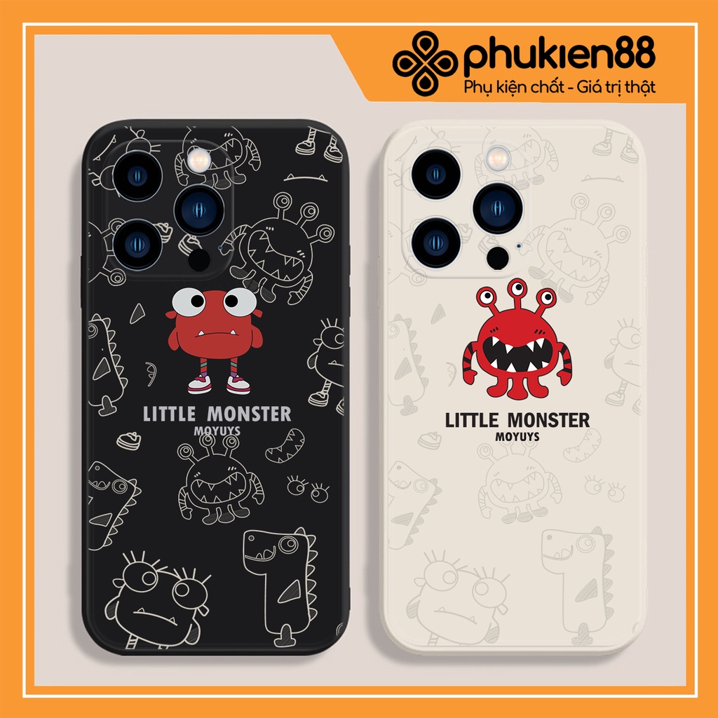 Ốp lưng ip Little Monster cạnh vuông 6/6plus/6s/6splus/7/7plus/8/8plus/x/xr/xs/11/12/13/pro/max/plus/promax