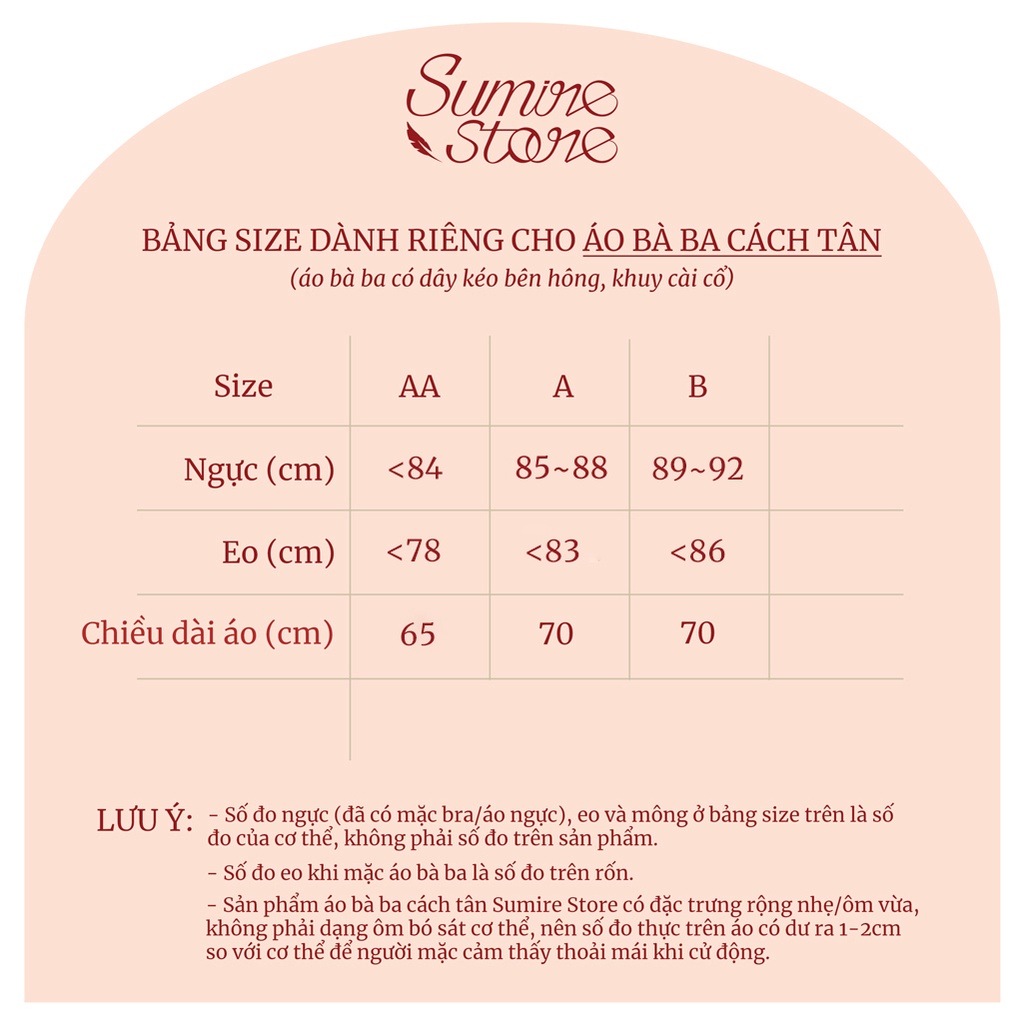 Sumire Store Áo bà ba Cách tân Út Xinh - 05 màu