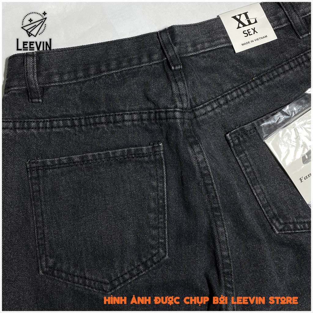 Quần Jean Nữ Ống Rộng Lưng Cao GHIM CÀI Ulzzang - Kiểu quần jean cạp cao ống rộng Leevin Store