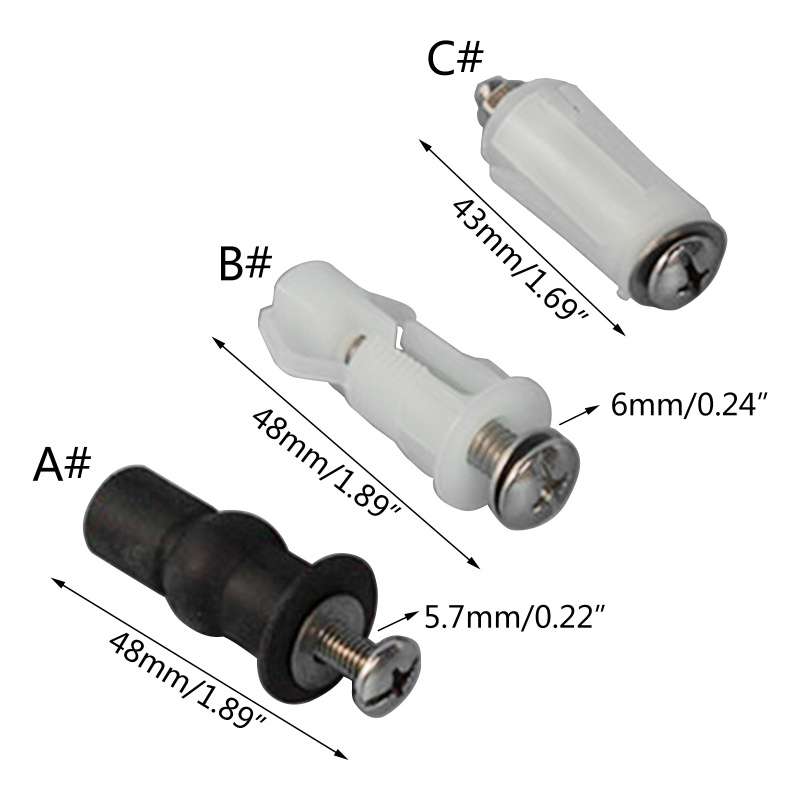 1 Cặp Ốc Vít Cao Su Gắn Bồn Cầu Chuyên Dụng