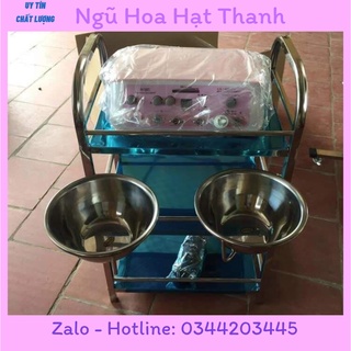 Xe đẩy inox đa năng 3 ngăn bát loại to dày inox 304 spa tmv
