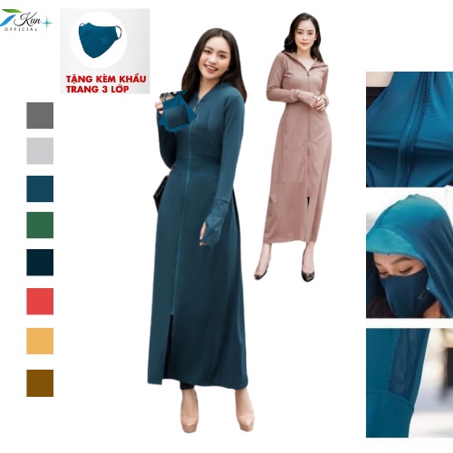 Áo Khoác Chống Nắng Nữ Dáng Dài Toàn Thân Cao Cấp, Hàng 2 Lớp Chất Đẹp Sịn