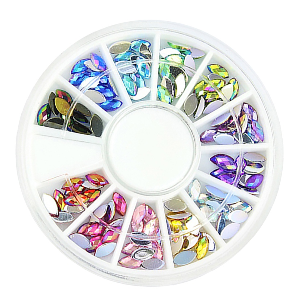 Hộp Hạt Đá 3D 12 Màu Đính Móng Tay Nghệ Thuật Công Cụ Tự Làm