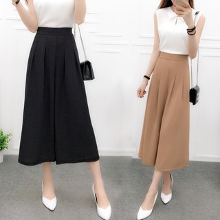 Quần lửng ống rộng phong cách Hàn Quốc trẻ trung dành cho nữ