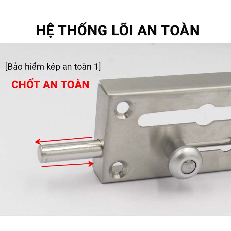 Chốt Cửa Chống Trộm KUNBE An Toàn Dạng Trượt Có Dây Xích Chắc Chắn Bảo Vệ Tốt Ngôi Nhà Của Bạn