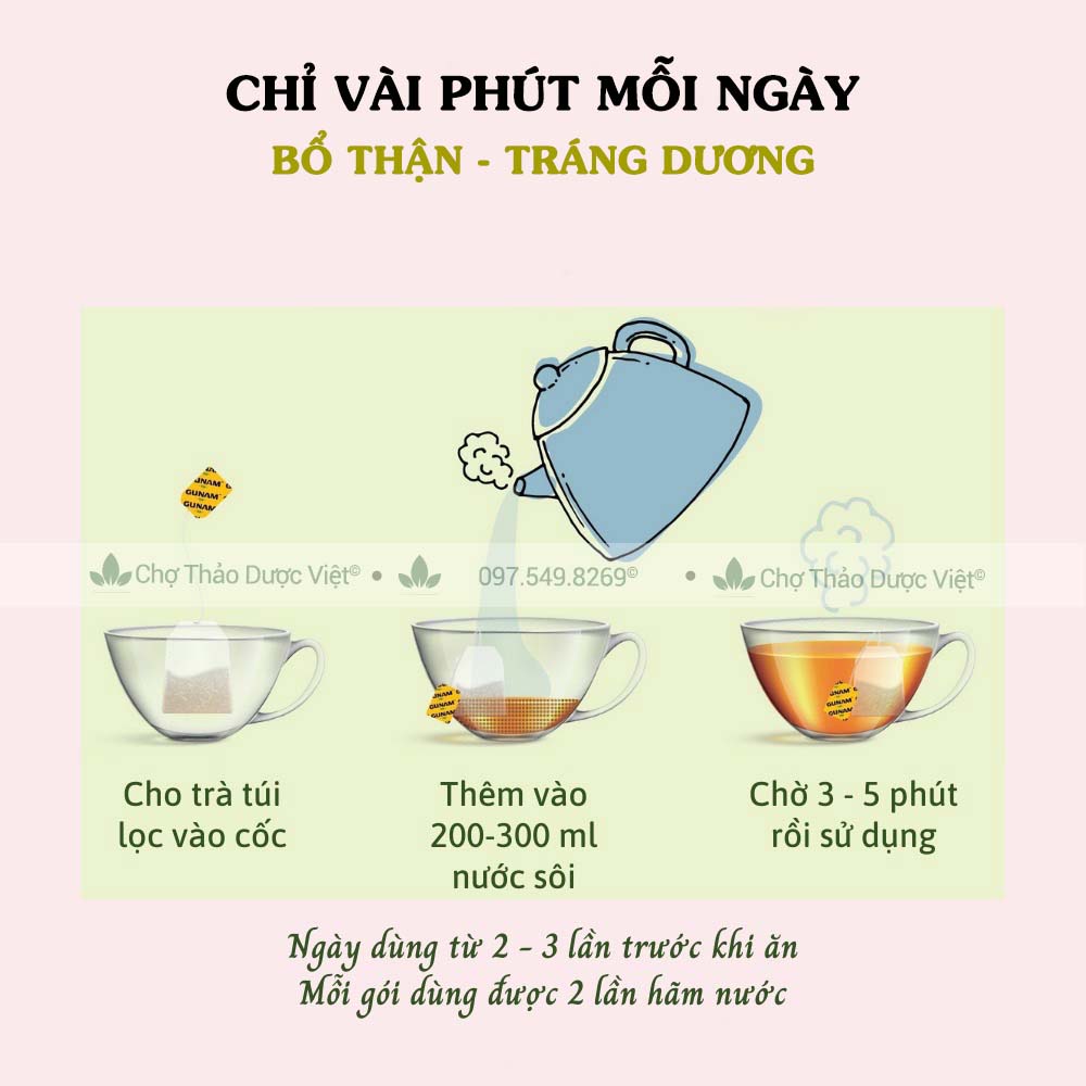 Trà bổ thận dương túi lọc  - Chợ Thảo Dược Việt