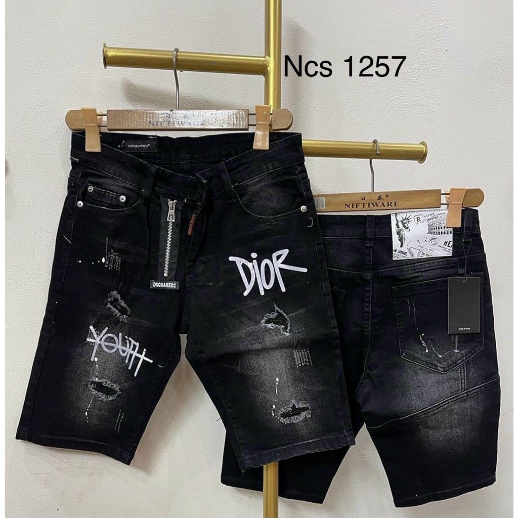quần short jean nam ngắn xanh rách thêu logo nhiều mẫu mới đẹp giá tốt KAYSTORE