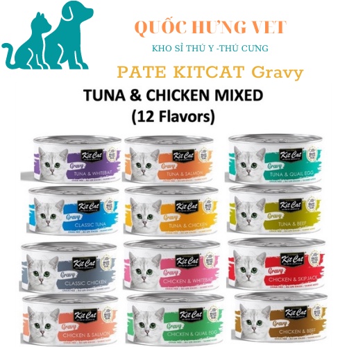 PATE GRAVY KITCAT - PATE CAO CẤP CHO MÈO HỘP 70G - hàng chính hãng - QUỐC HƯNG VET