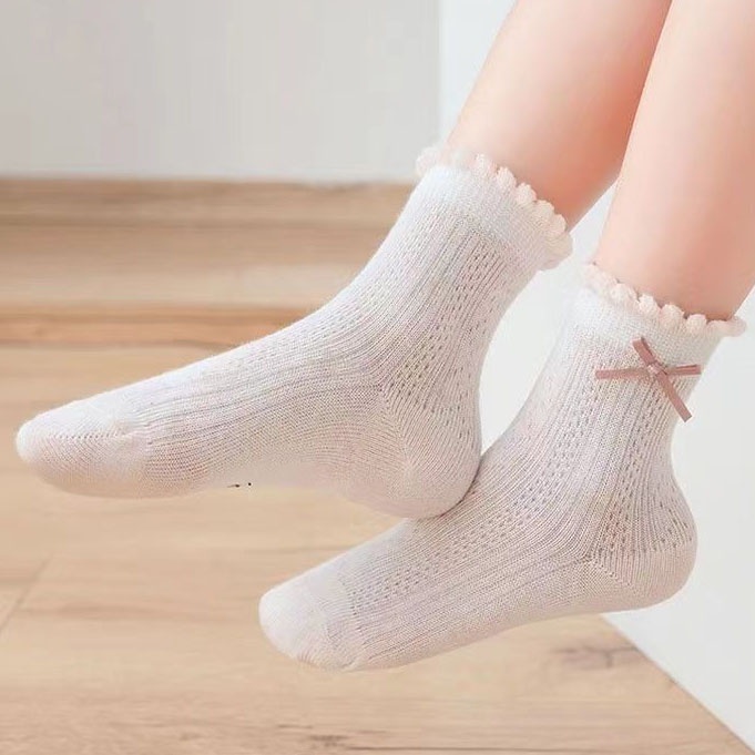 Vớ Công Chúa Nhỏ Họa Tiết Hoa Mùa Xuân Hè Hàng Mới Dành Cho Trẻ Em