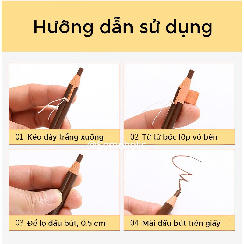 Chì kẻ mày nội địa Trung, kẻ mày không trôi, chì xé kẻ chân mày D7 - Sammi beauty | BigBuy360 - bigbuy360.vn