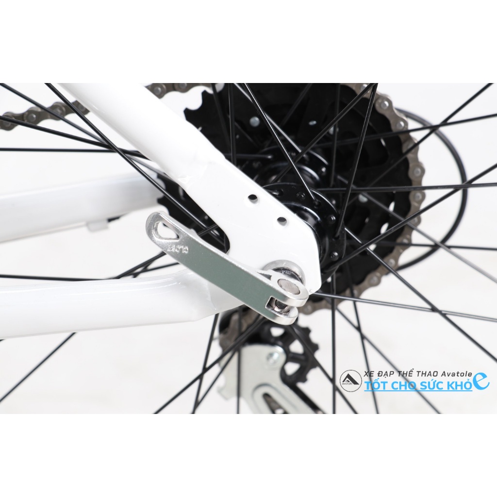 Xe đạp đương trường Chevaux FK Pro, Khung nhôm sơn tĩnh điện cao cấp, Bộ chuyển số Shimano 24 tốc độ, Màu trắng