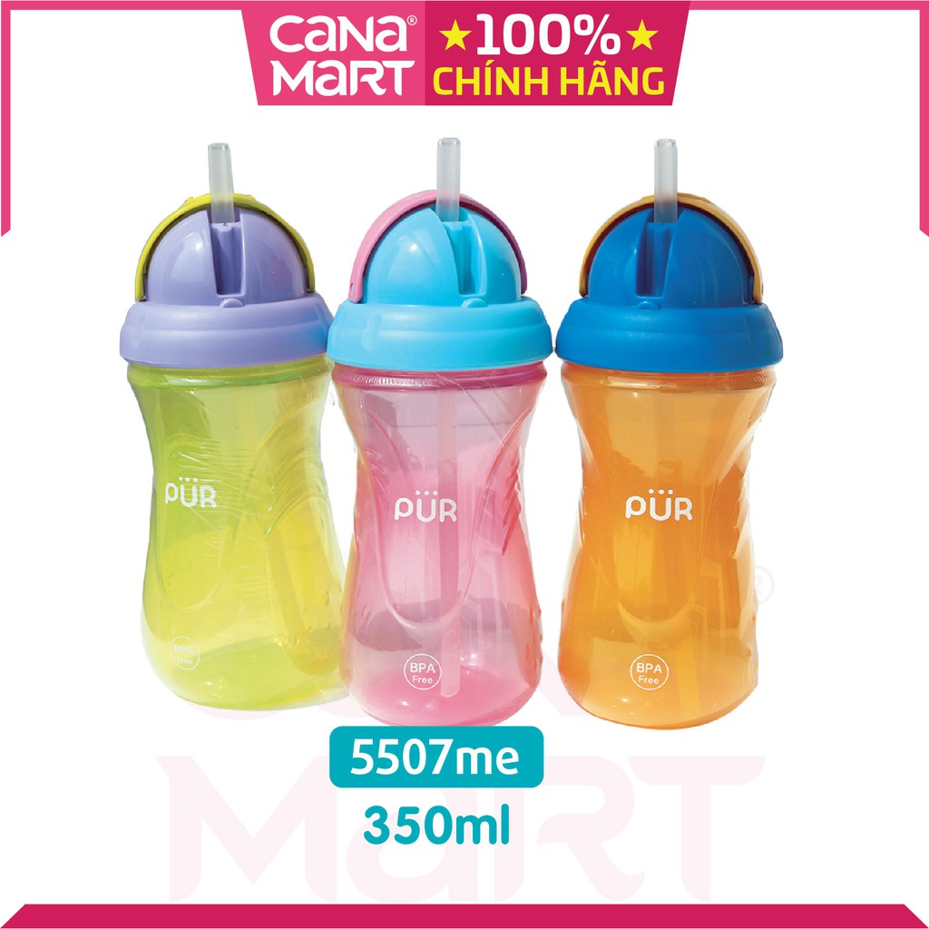 Bình nước đẹp cho bé PUR (350ml) (5507ME), nhiều màu sắc, không chứa BPA