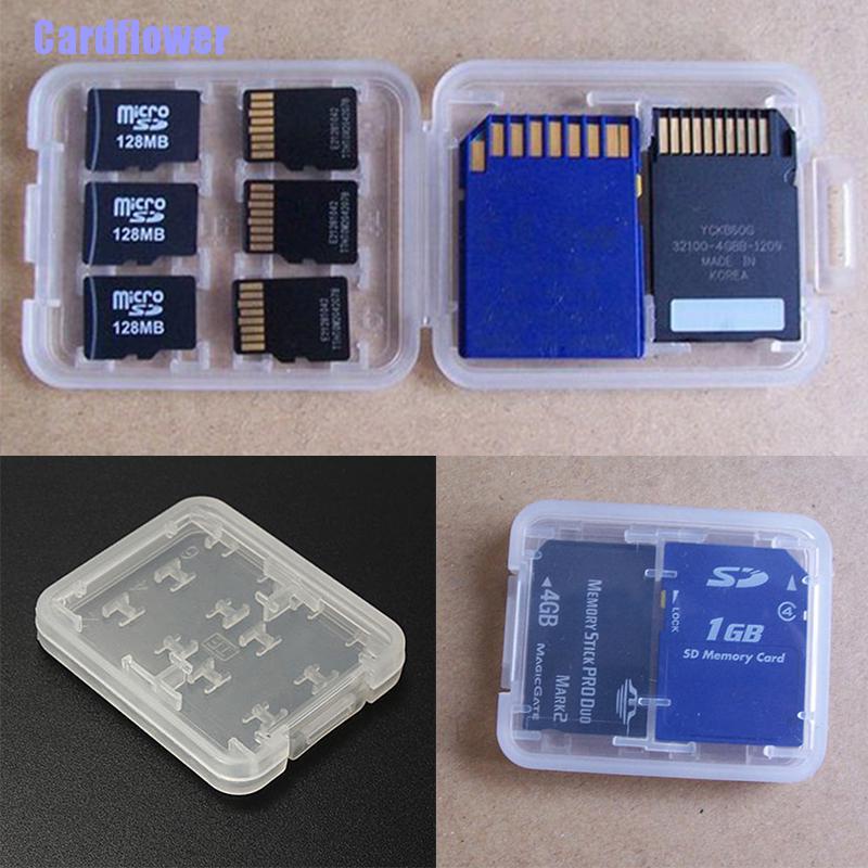 (Hàng Mới Về) Hộp Đựng Thẻ Nhớ Micro Sd Tf Sdhc Mspd 8 Ngăn Giá Đỡ