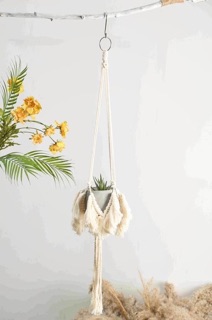 Dây treo cây macrame tua rua