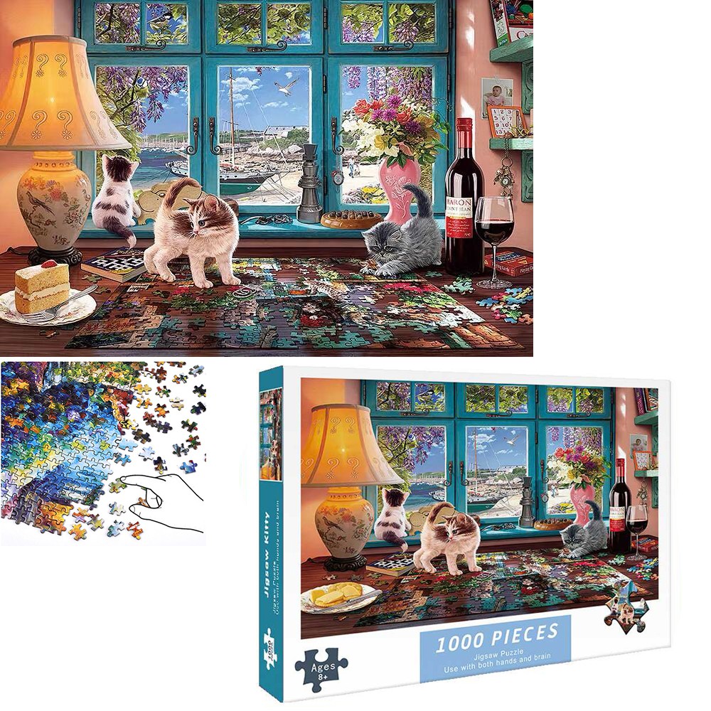 Bộ Tranh Ghép Xếp Hình 1000 Pcs Jigsaw Puzzle Tranh Ghép (75*50cm) Thú Vị  Cao Cấp Nhiều Loại