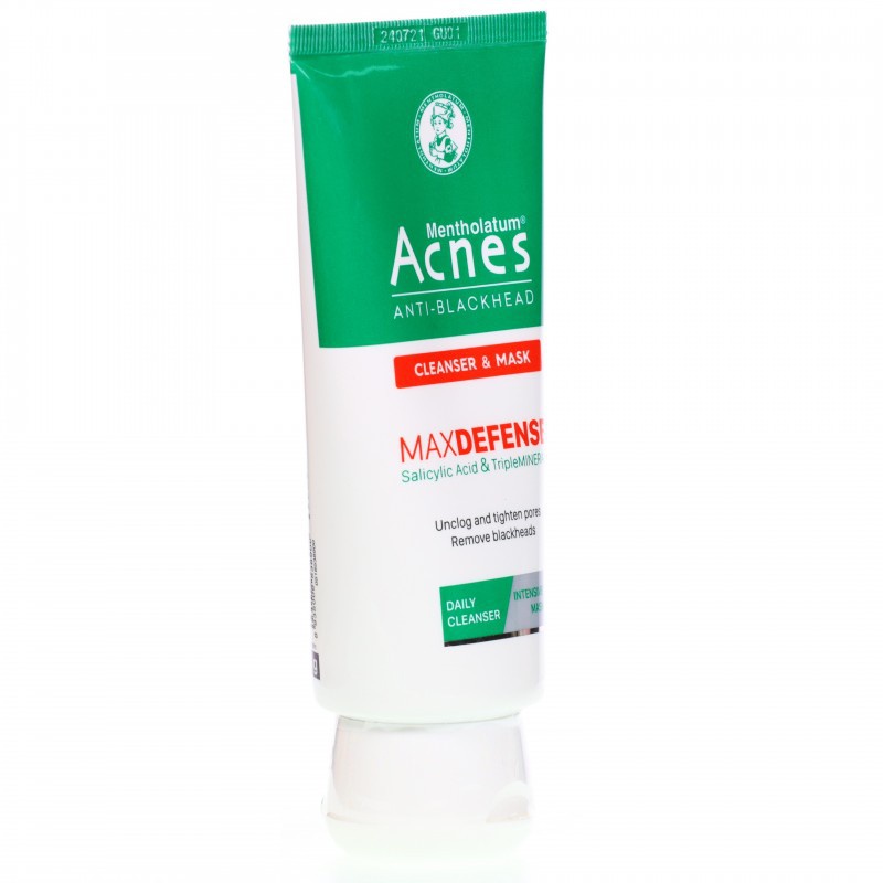 Kem Rửa Mặt Và Mặt Nạ Ngăn Ngừa Mụn Đầu Đen Anti-Blackhead Cleanser &amp; Mask Acnes 100Gr