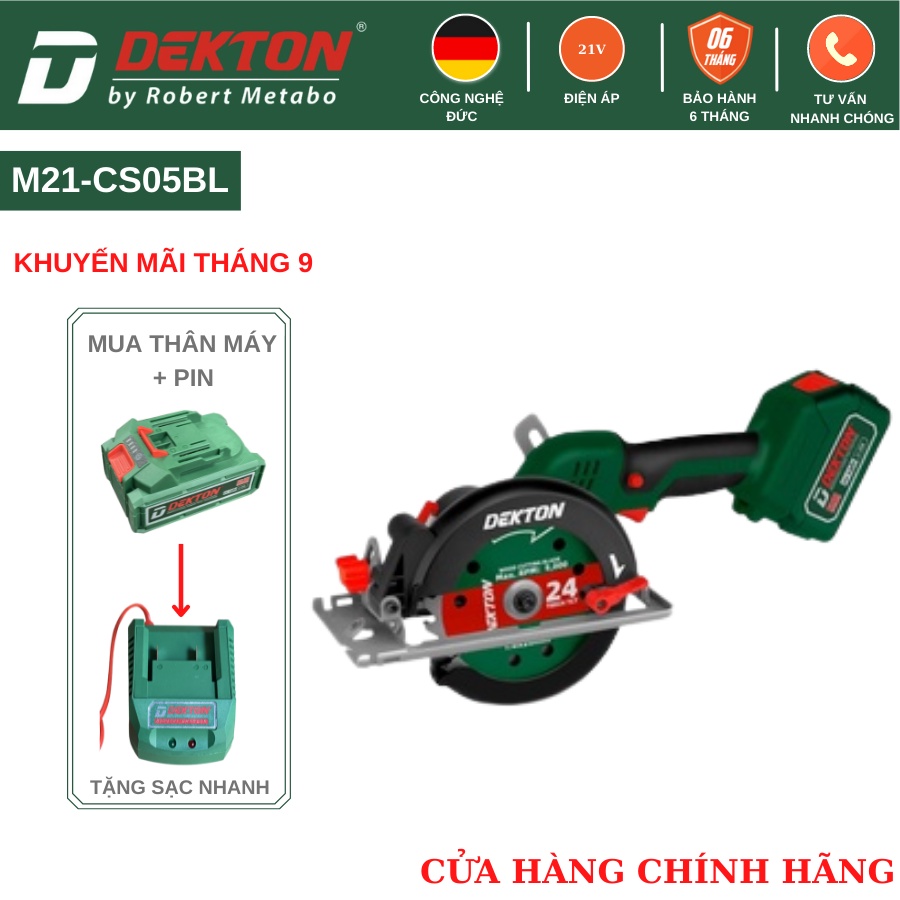 Máy Cắt Cầm Tay Đa Năng Dekton / M21-CS05BL / Brushless / Dùng Lưỡi 125-140mm/ Chân Pin Phổ Thông ( Chân Máy )