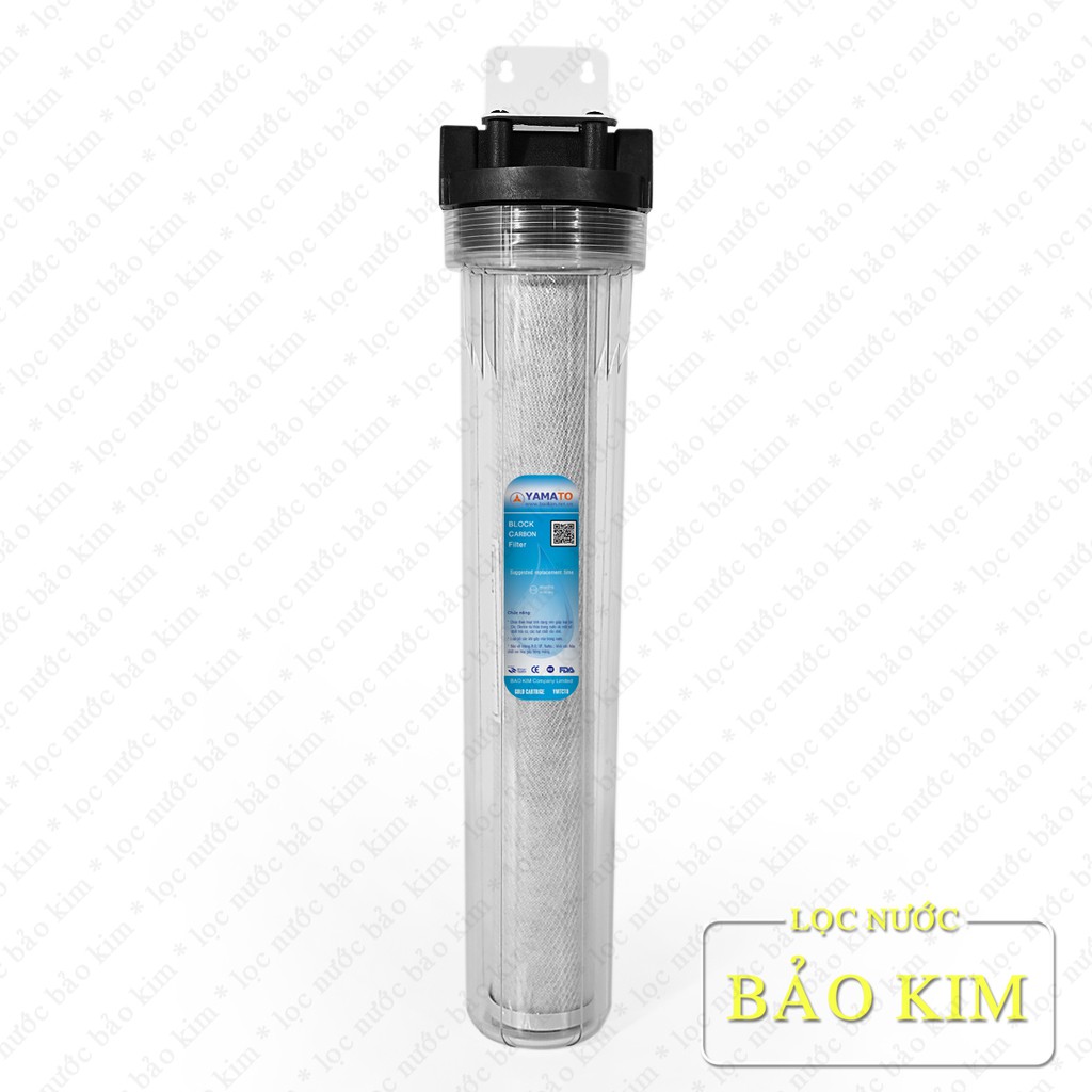 Bộ lọc nước thô đầu nguồn 1 cấp lọc 20 inch (trong)