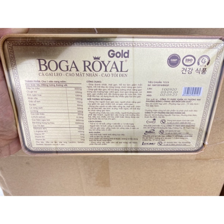 Bổ Gan BoGa RoYal ( hạ men gan )  - 60 viên  Date mới