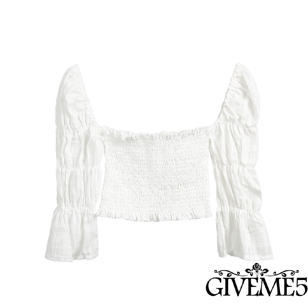 Áo lửng hai dây phối bèo nhún thời trang cho nữ