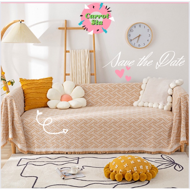 Loại Xịn🍁Thảm phủ sofa, Khăn trải bàn dệt tua rua Vintage, Khăn trải bàn cao cấp sang trọng