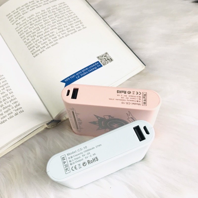 Sạc pin dự phòng dung lượng 10.000 mah có thiết kế độc đáo nhỏ gọn tiện lợi CS10 chính hãng MK