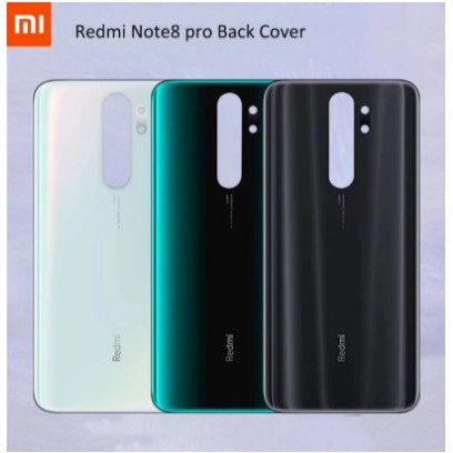 Nắp lưng Xiaomi Redmi Note 8 Pro  - Chất liệu kính - Tặng kèm keo