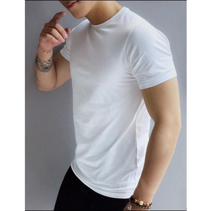 Áo Phông Trắng Nam Cổ Tròn Chất Mịn Thoáng Mát | BigBuy360 - bigbuy360.vn