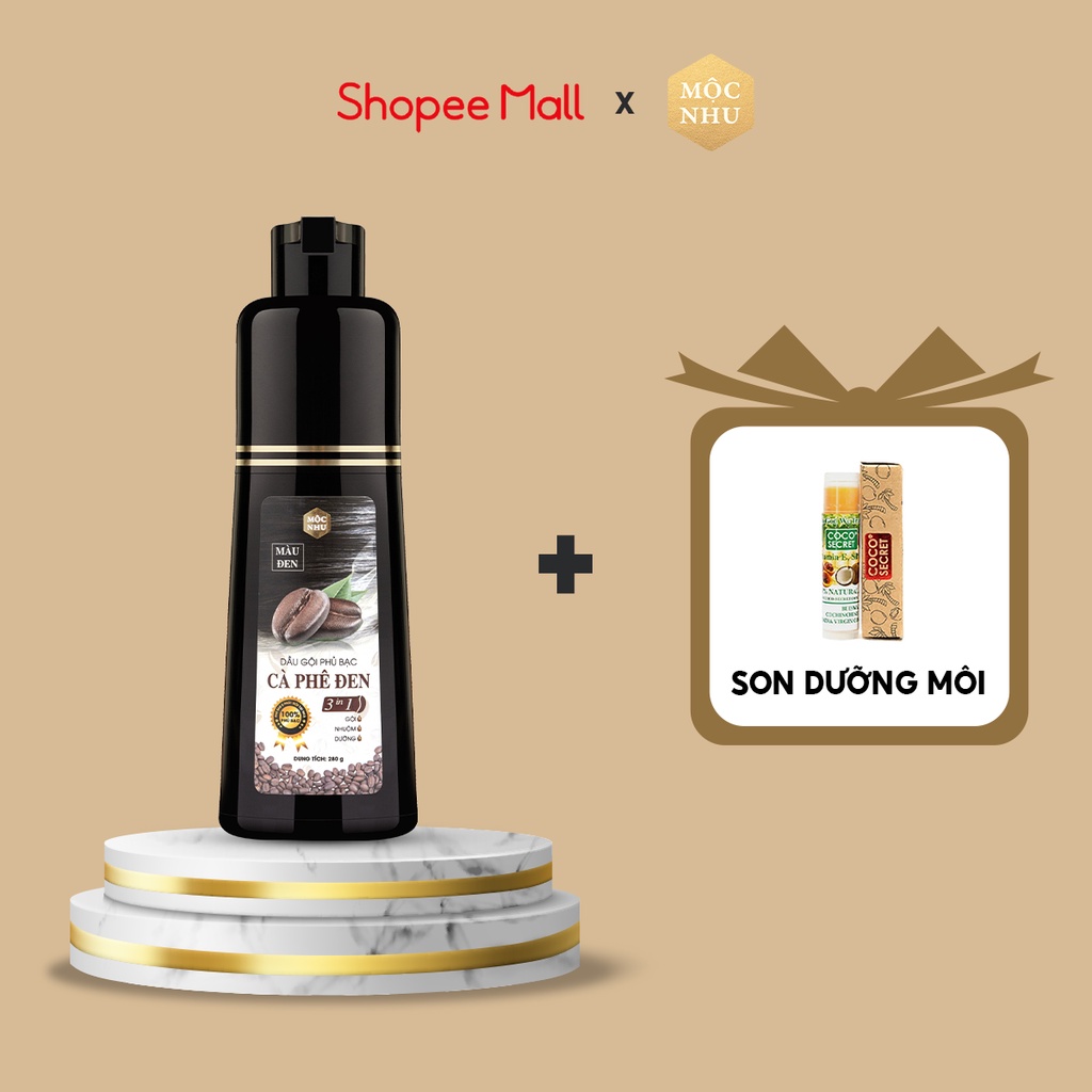 Dầu Gội Phủ Bạc Cà Phê Đen Mộc Nhu 280G